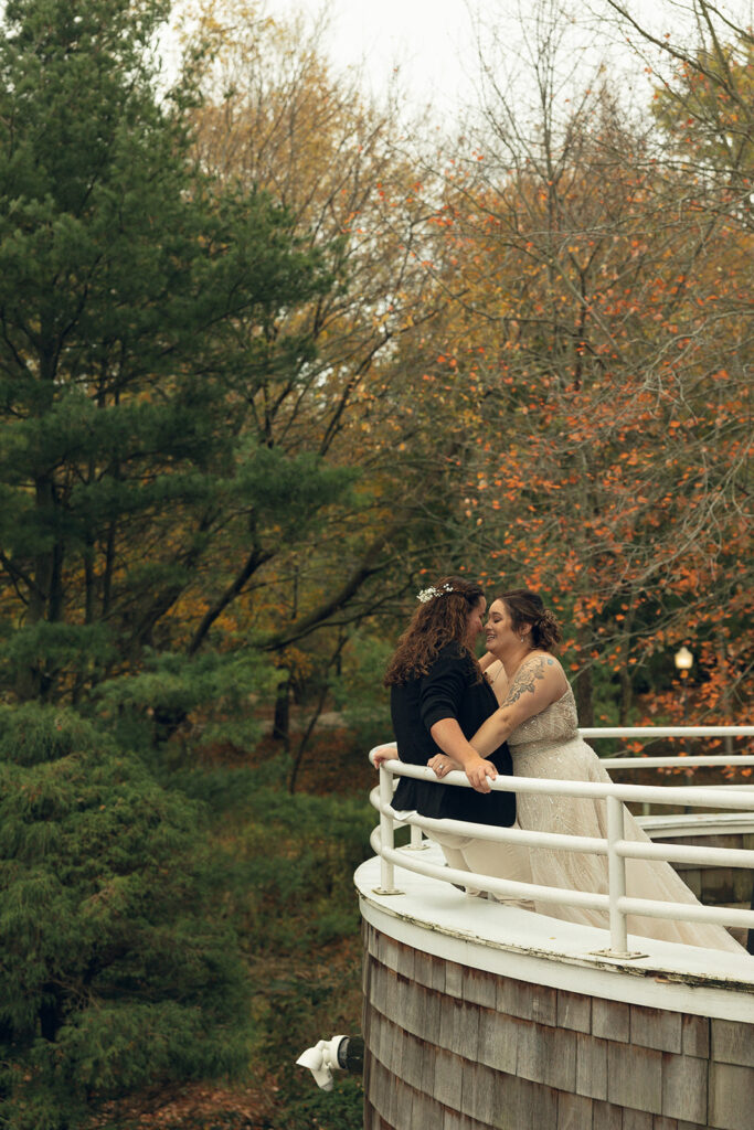 Newlyweds exchange affection after eloping in MI